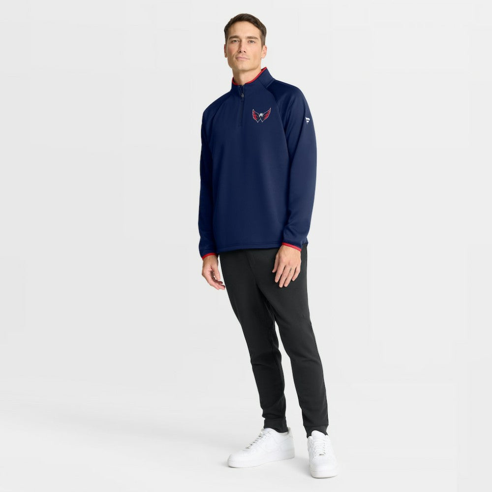 Washington Capitals Fanatics Authentic Pro Rink Raglan Quarter-Zip Pullover - Navy | Fanatics discount
