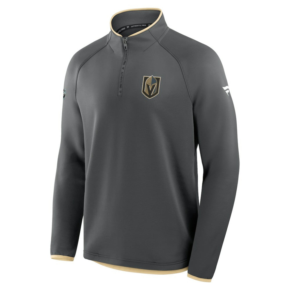 Vegas Golden Knights Fanatics Authentic Pro Rink Raglan Quarter-Zip Pullover - Black | Fanatics online