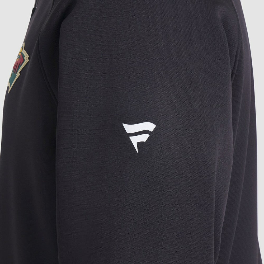 Minnesota Wild Fanatics Authentic Pro Rink Raglan Quarter-Zip Pullover - Black | Fanatics sale