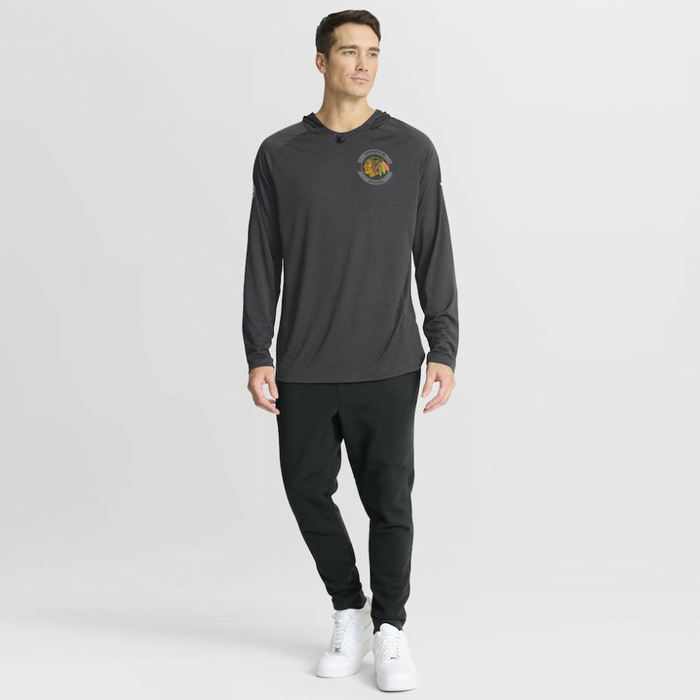 Chicago Blackhawks Fanatics Authentic Pro Rink Hoodie - Charcoal | Fanatics on sale