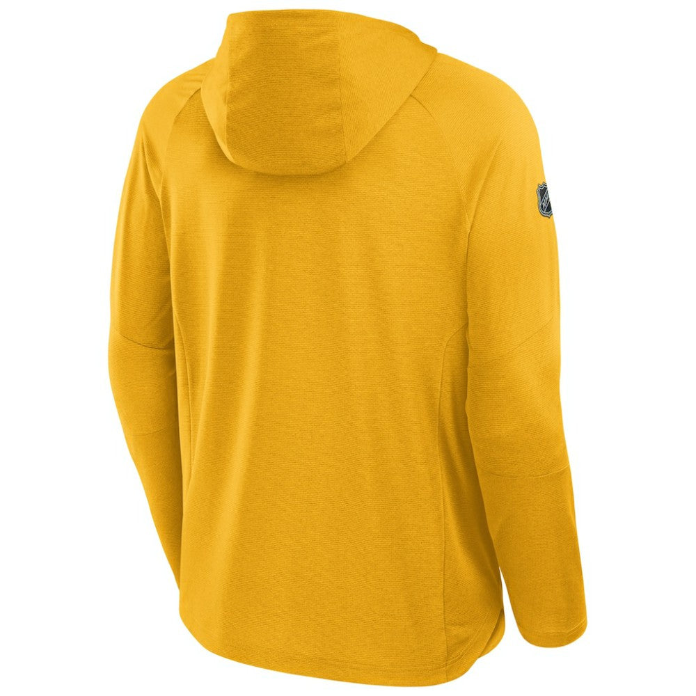 Nashville Predators Fanatics Authentic Pro Rink Hoodie - Gold | Fanatics Lifestyle