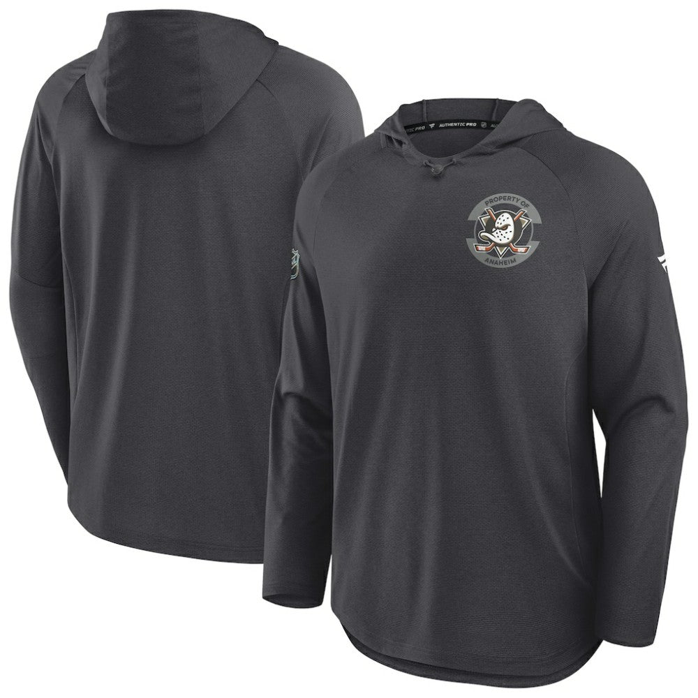 Anaheim Ducks Fanatics Authentic Pro Rink Hoodie - Charcoal | Fanatics near me
