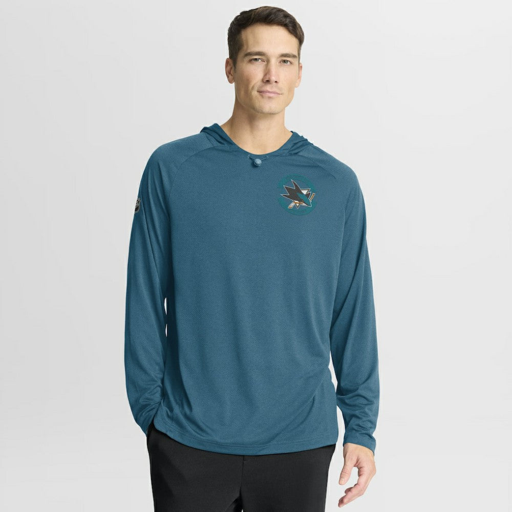 San Jose Sharks Fanatics Authentic Pro Rink Hoodie - Teal | Fanatics Lifestyle