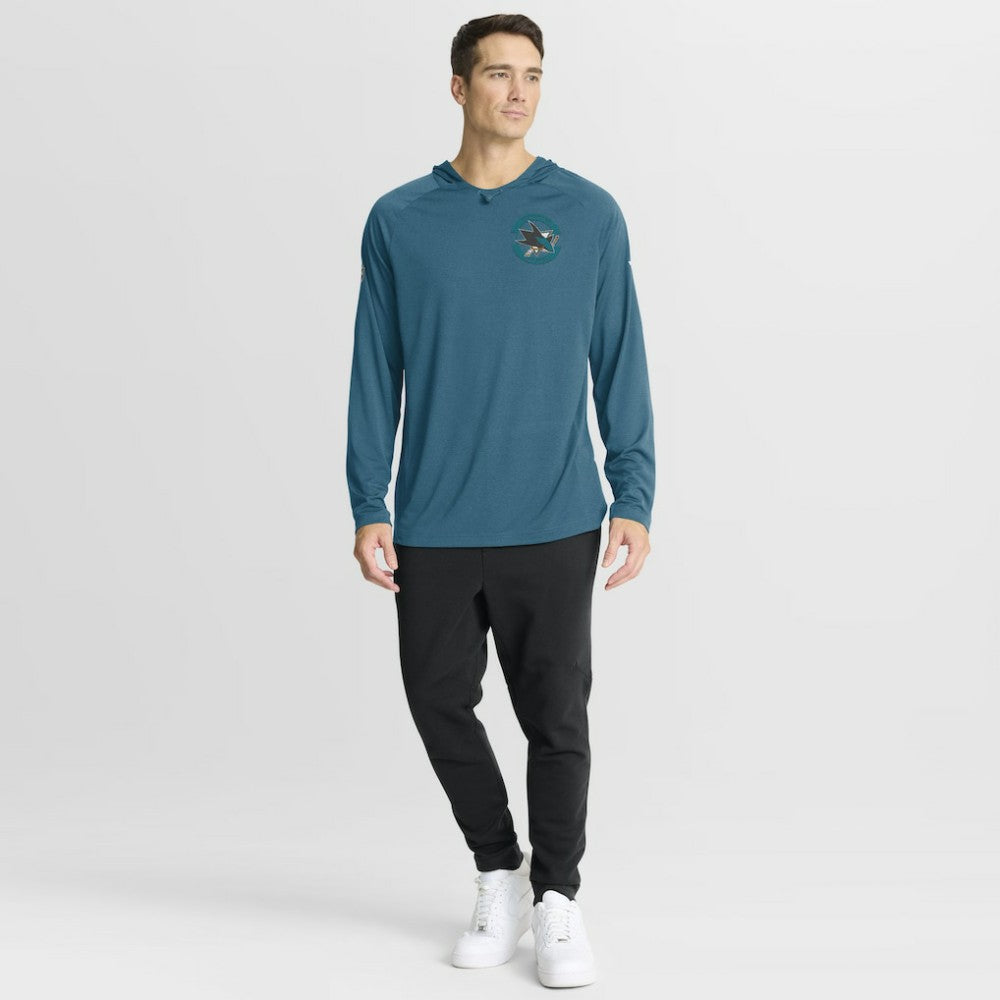 San Jose Sharks Fanatics Authentic Pro Rink Hoodie - Teal | Fanatics Lifestyle