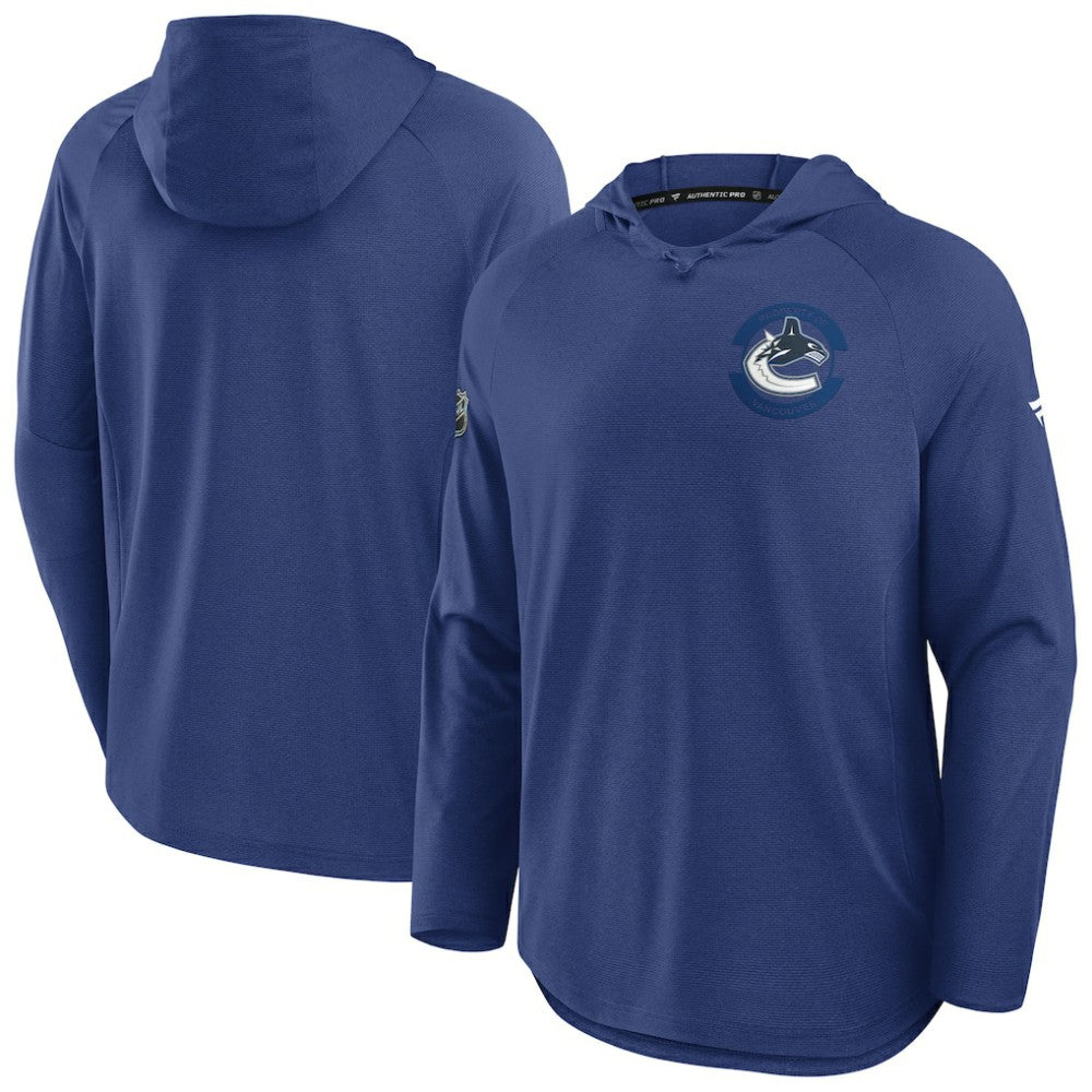 Vancouver Canucks Fanatics Authentic Pro Rink Hoodie - Blue | Fanatics sale