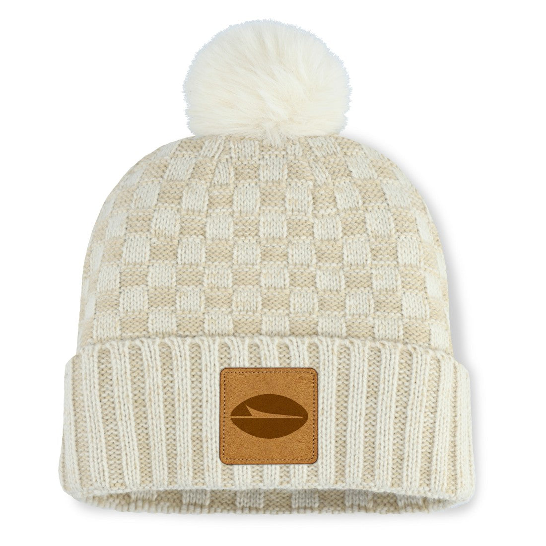 New York Jets Women's Nickel Cuffed Knit Hat with Pom - Natural - Fanatics