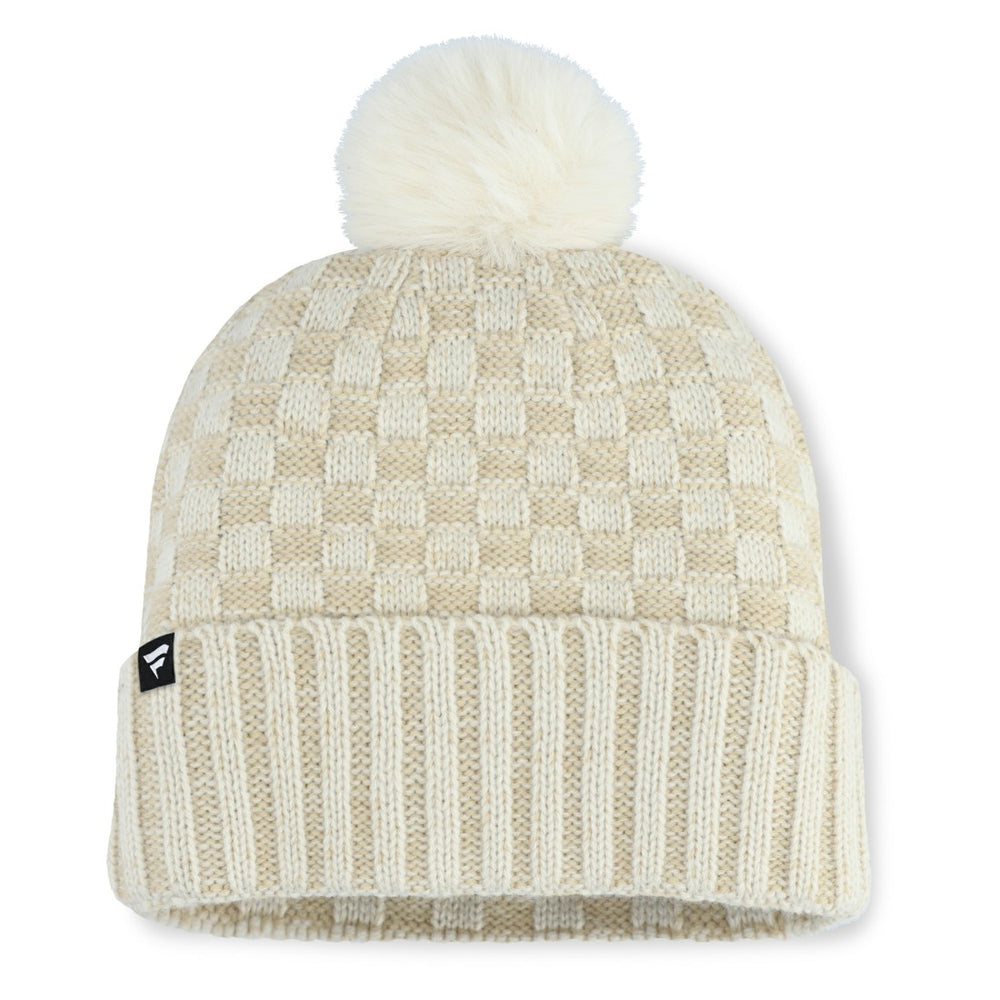New York Jets Women's Nickel Cuffed Knit Hat with Pom - Natural - Fanatics