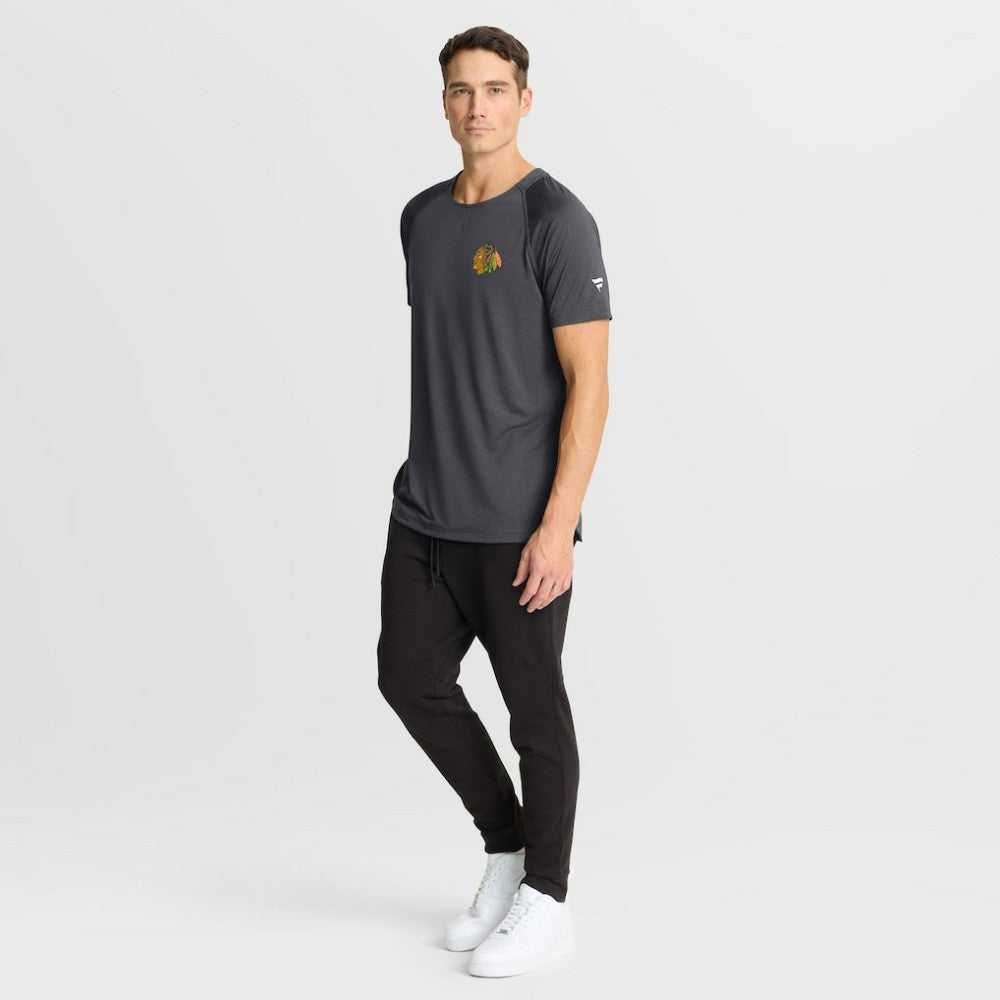 Chicago Blackhawks Fanatics Authentic Pro Rink Raglan Performance T-Shirt - Charcoal | Fanatics online
