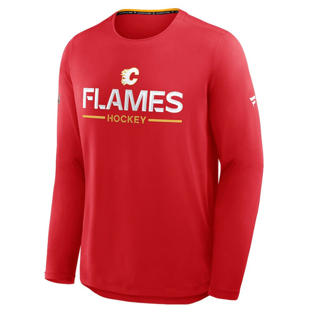 Calgary Flames Fanatics Authentic Pro Rink Tech Long Sleeve T-Shirt - Red | Fanatics discount