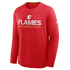 Calgary Flames Fanatics Authentic Pro Rink Tech Long Sleeve T-Shirt - Red | Fanatics discount