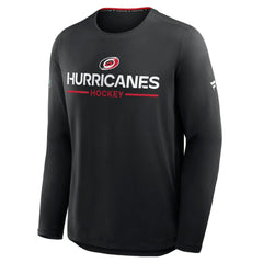 Carolina Hurricanes Fanatics Authentic Pro Rink Tech Long Sleeve T-Shirt - Black | Fanatics Lifestyle