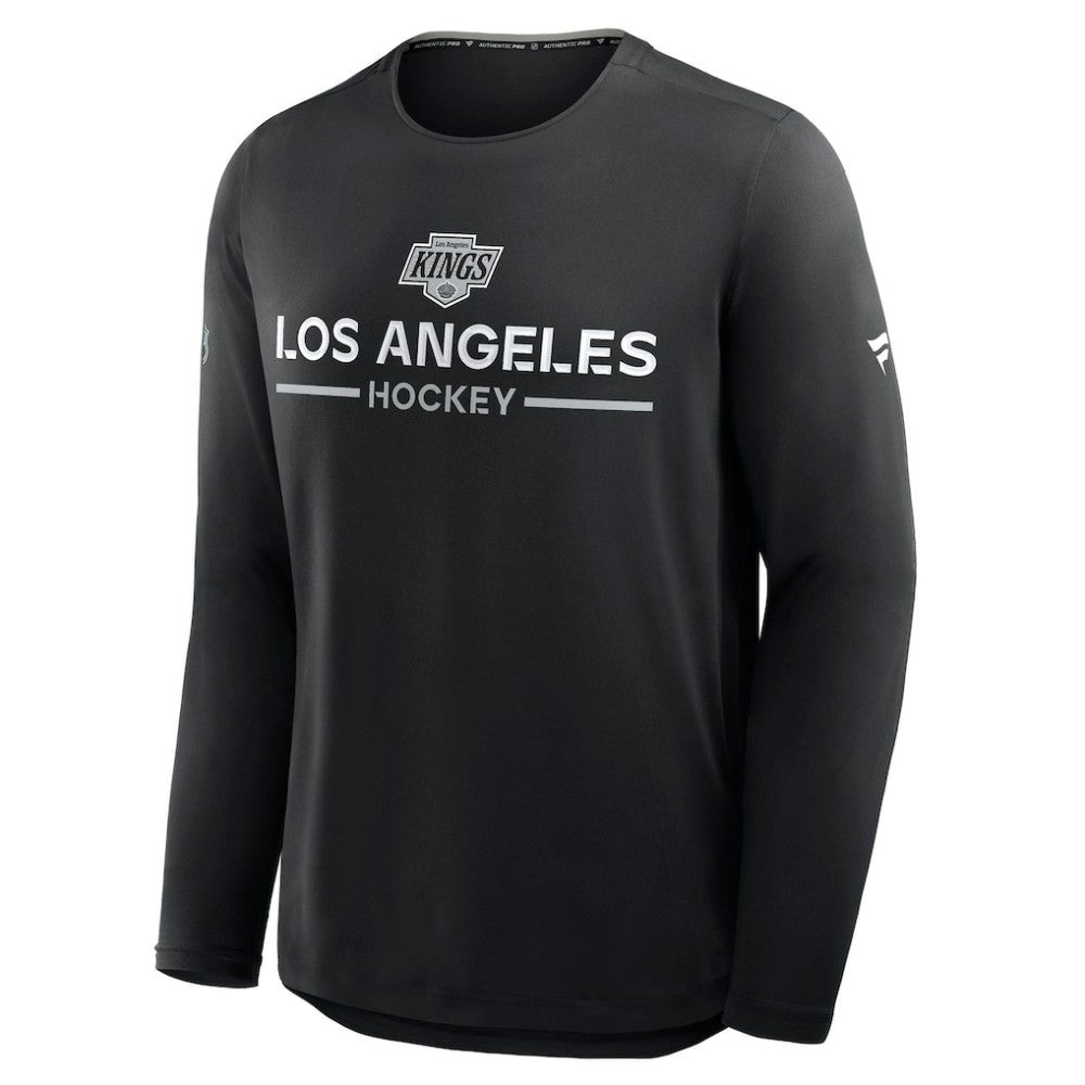 Los Angeles Kings Fanatics Authentic Pro Rink Tech Long Sleeve T-Shirt - Black | Fanatics Lifestyle