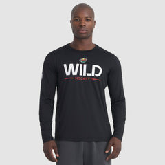 Minnesota Wild Fanatics Authentic Pro Rink Tech Long Sleeve T-Shirt - Black | Fanatics Clearance