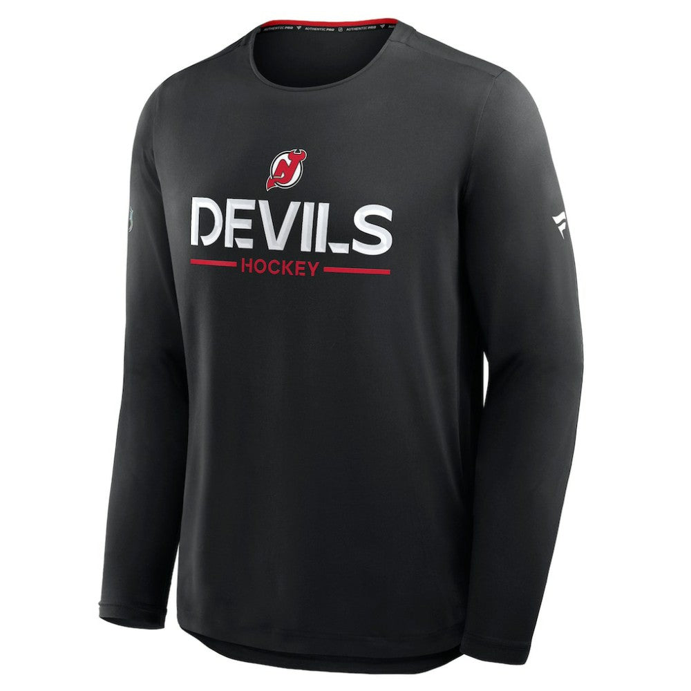 New Jersey Devils Fanatics Authentic Pro Rink Tech Long Sleeve T-Shirt - Black | Fanatics on sale