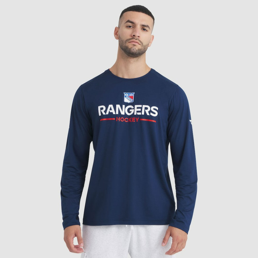 New York Rangers Fanatics Authentic Pro Rink Tech Long Sleeve T-Shirt - Navy | Fanatics Lifestyle
