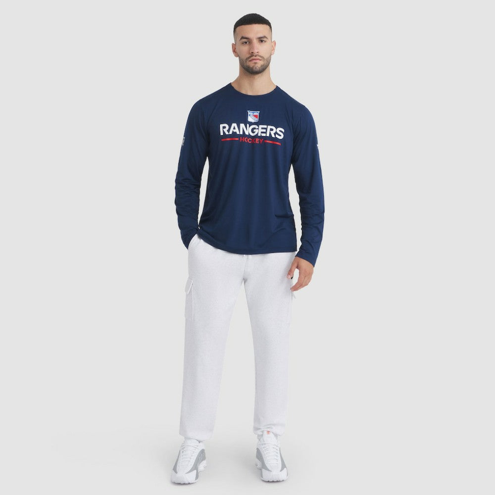 New York Rangers Fanatics Authentic Pro Rink Tech Long Sleeve T-Shirt - Navy | Fanatics Lifestyle