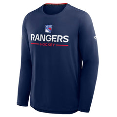 New York Rangers Fanatics Authentic Pro Rink Tech Long Sleeve T-Shirt - Navy | Fanatics Lifestyle