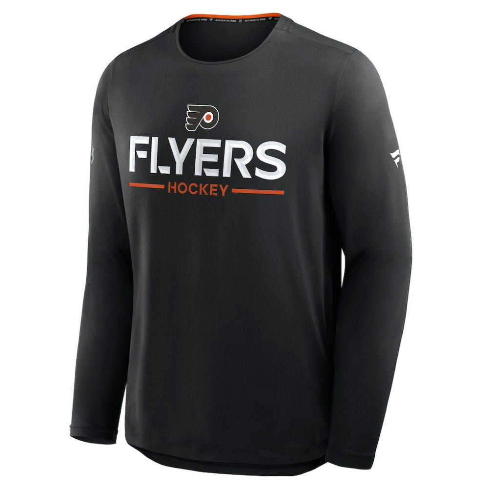 Philadelphia Flyers Fanatics Authentic Pro Rink Tech Long Sleeve T-Shirt - Black | Fanatics discount