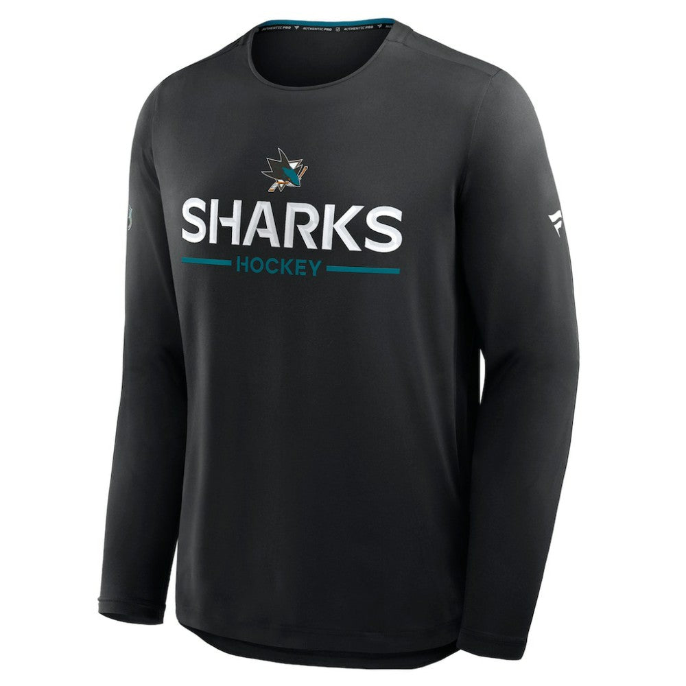 San Jose Sharks Fanatics Authentic Pro Rink Tech Long Sleeve T-Shirt - Black | Fanatics discount