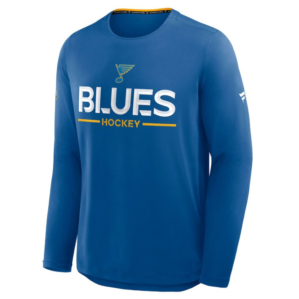 St. Louis Blues Fanatics Authentic Pro Rink Tech Long Sleeve T-Shirt - Blue | Fanatics sale