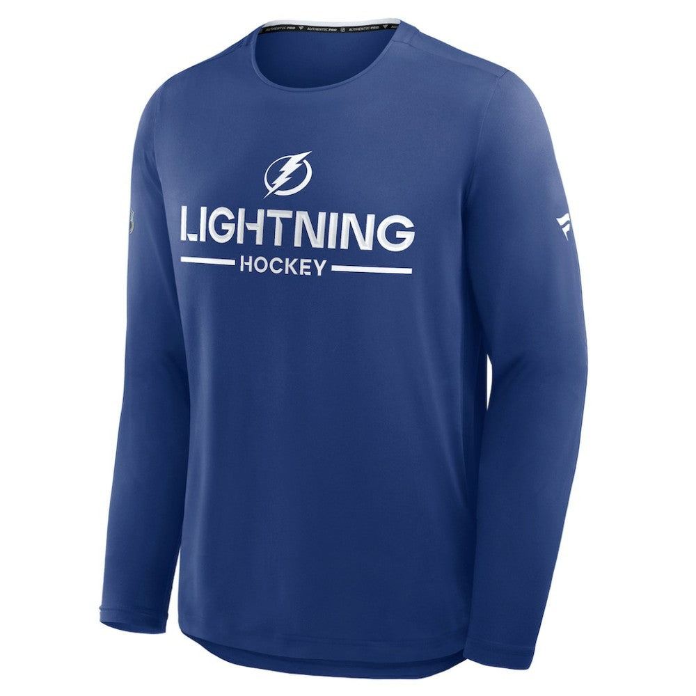 Tampa Bay Lightning Fanatics Authentic Pro Rink Tech Long Sleeve T-Shirt - Blue | Fanatics online