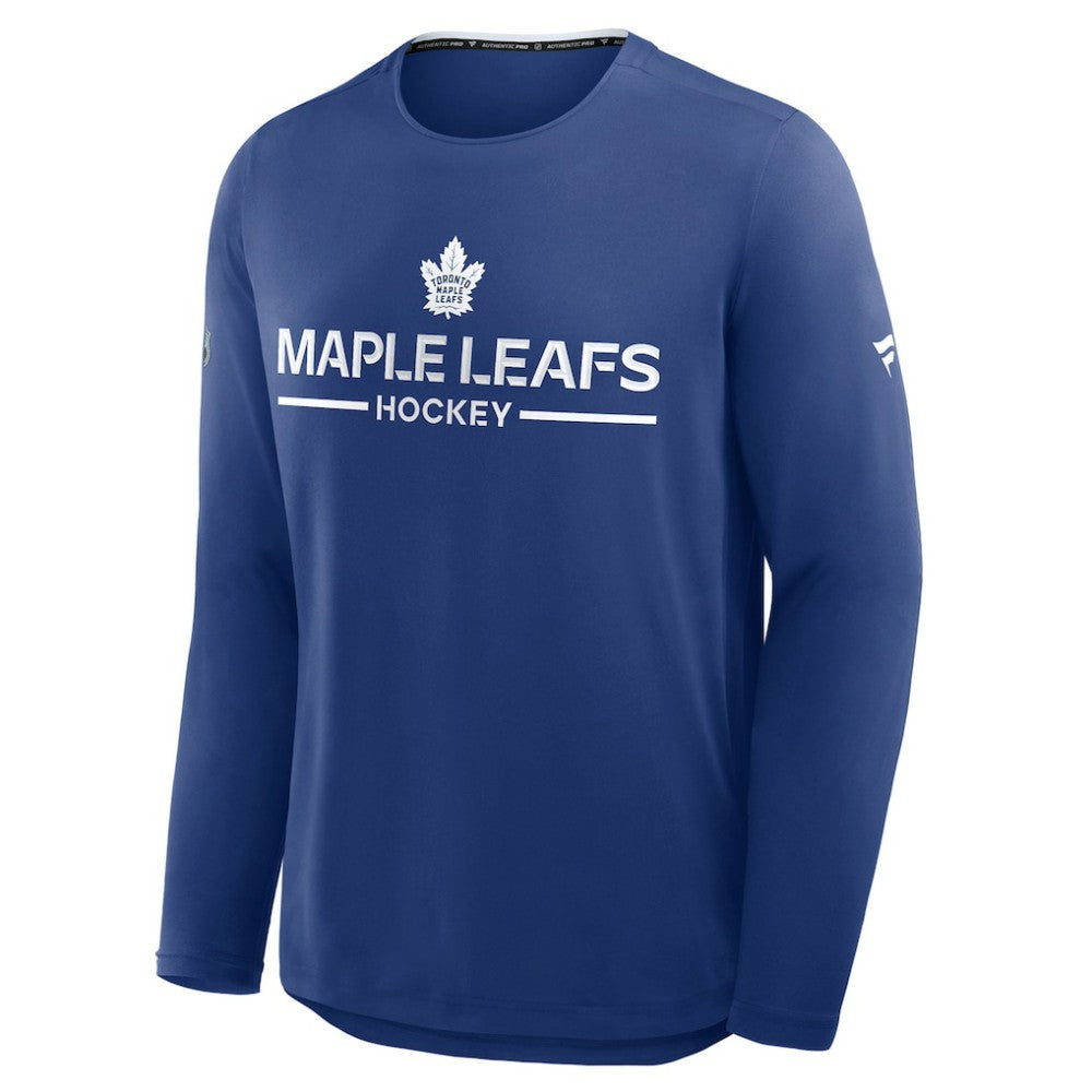 Toronto Maple Leafs Fanatics Authentic Pro Rink Tech Long Sleeve T-Shirt - Blue | Fanatics Clearance