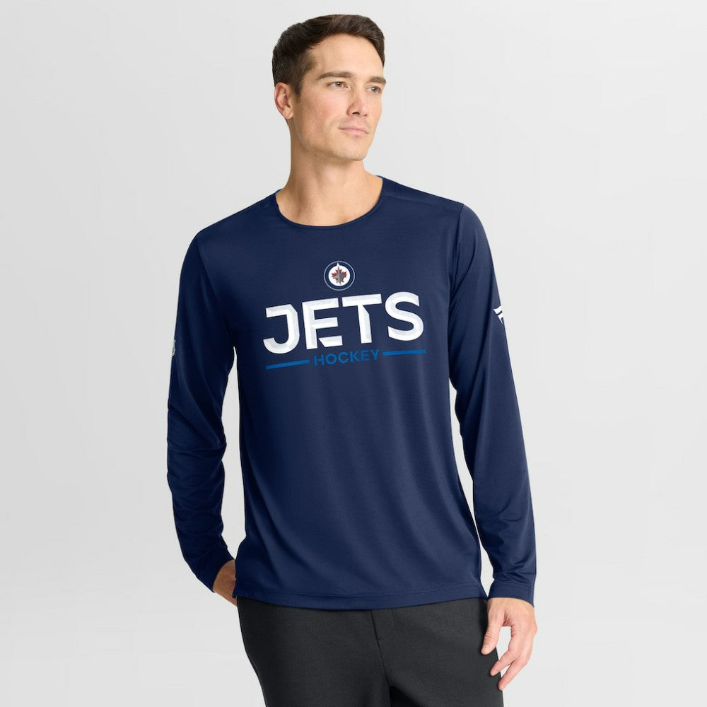 Winnipeg Jets Fanatics Authentic Pro Rink Tech Long Sleeve T-Shirt - Navy | Fanatics online