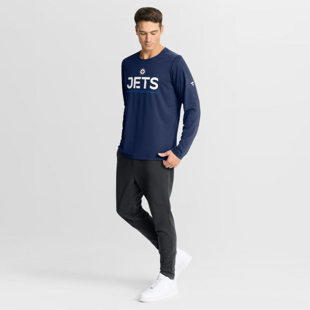 Winnipeg Jets Fanatics Authentic Pro Rink Tech Long Sleeve T-Shirt - Navy | Fanatics online