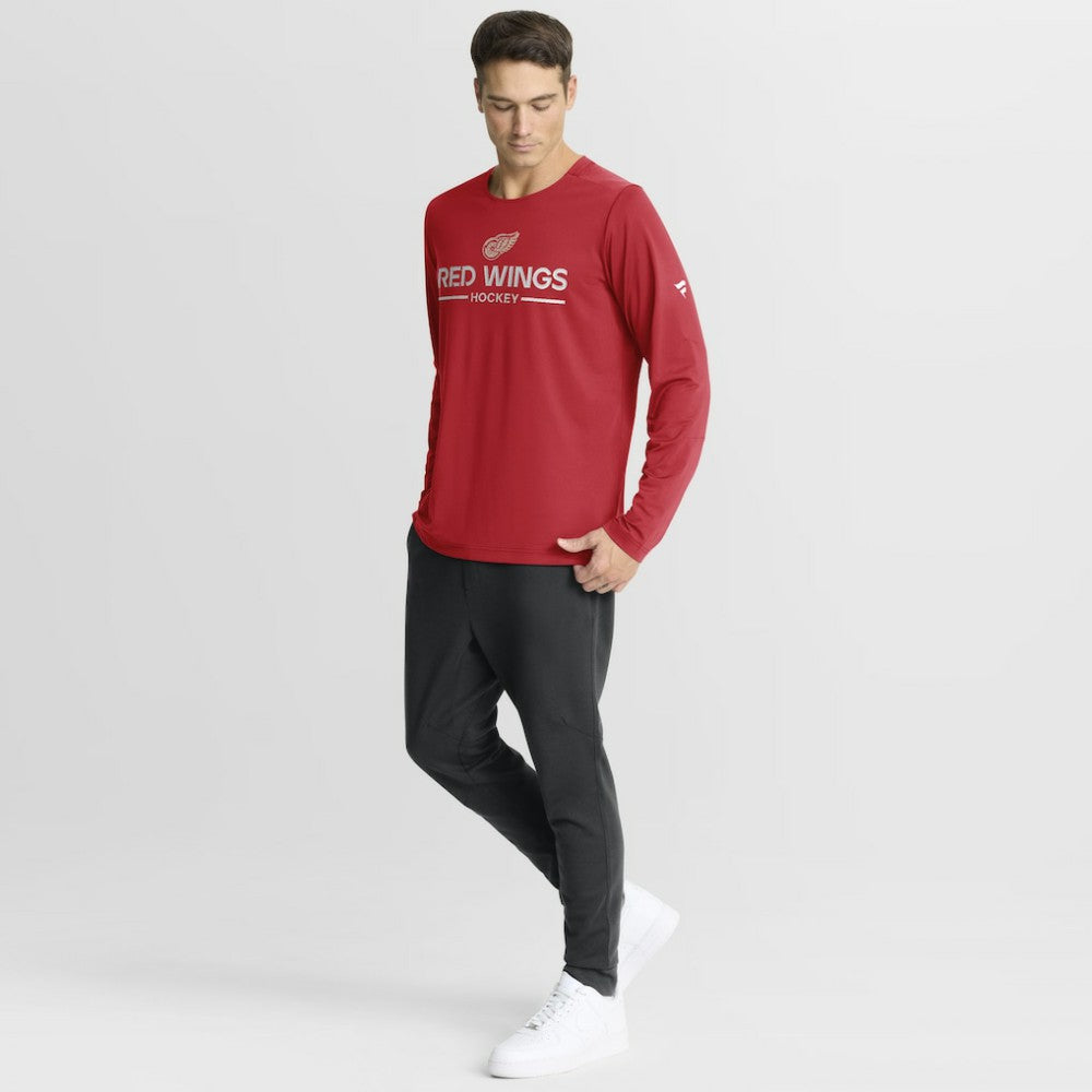 Detroit Red Wings Fanatics Authentic Pro Centennial Rink Tech Long Sleeve T-Shirt - Red | Fanatics on sale