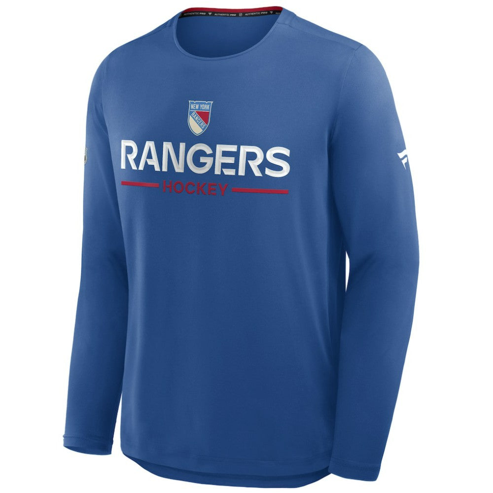 New York Rangers Fanatics Authentic Pro Rink Centennial Tech Long Sleeve T-Shirt - Blue | Fanatics sale