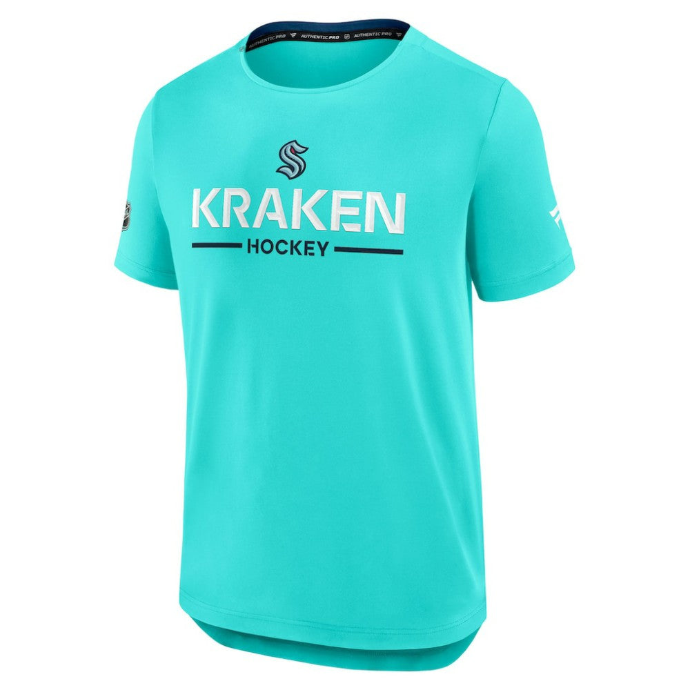 Seattle Kraken Fanatics Authentic Pro Rink Tech T-Shirt - Light Blue | Fanatics on sale