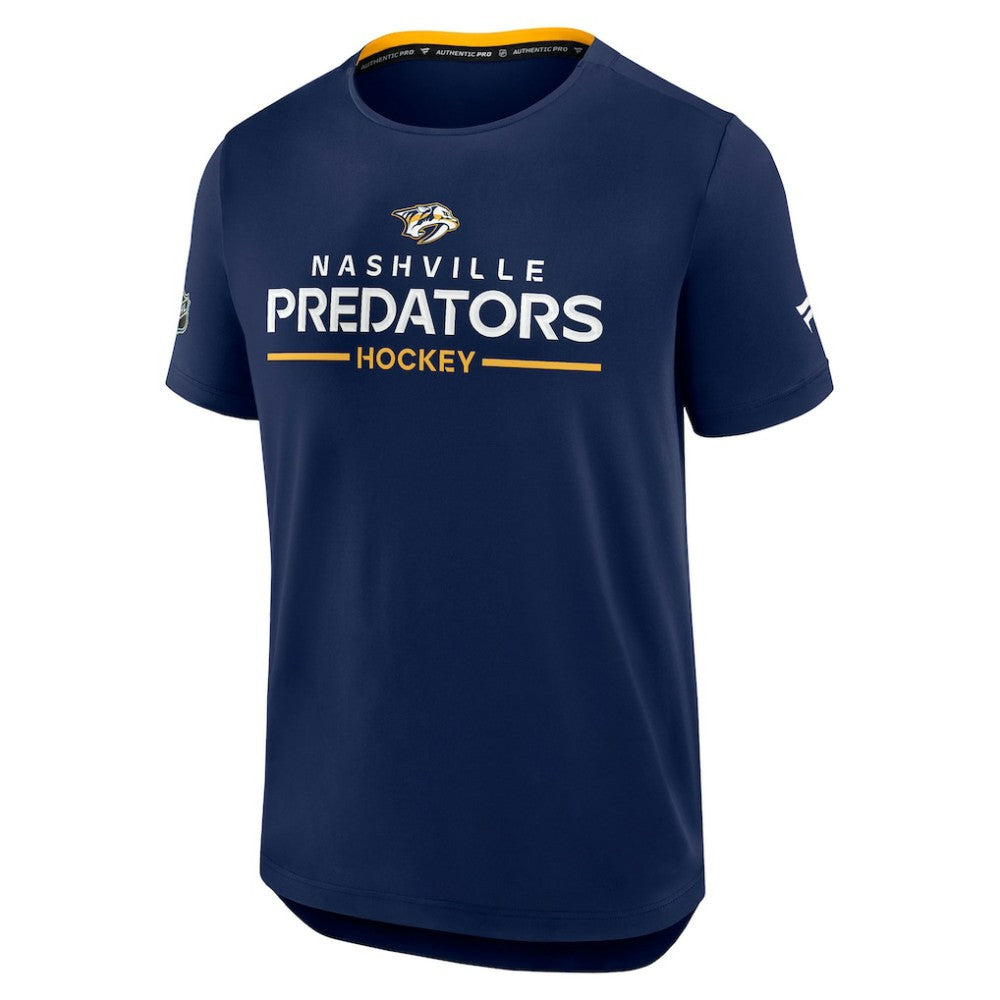 Nashville Predators Fanatics Authentic Pro Rink Tech T-Shirt - Navy | Fanatics Lifestyle