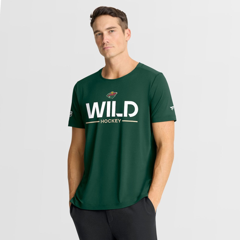 Minnesota Wild Fanatics Authentic Pro Rink Tech T-Shirt - Green | Fanatics Lifestyle