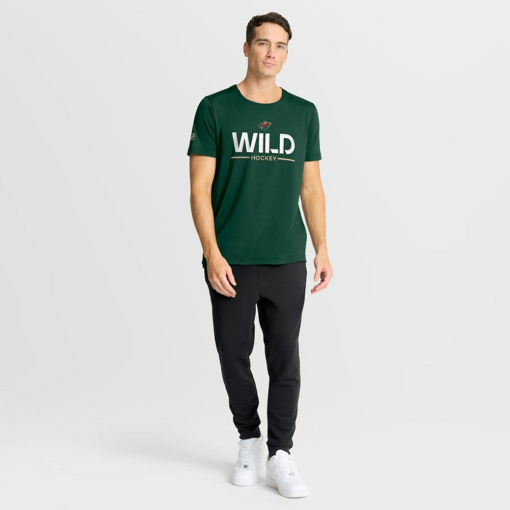 Minnesota Wild Fanatics Authentic Pro Rink Tech T-Shirt - Green | Fanatics Lifestyle