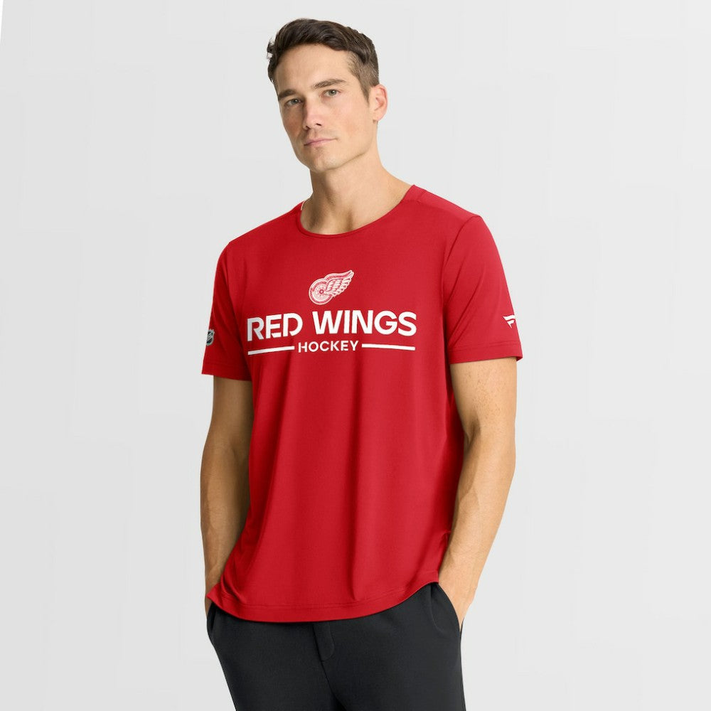 Detroit Red Wings Fanatics Authentic Pro Centennial Rink Tech T-Shirt - Red | Fanatics Lifestyle