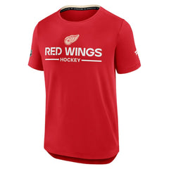 Detroit Red Wings Fanatics Authentic Pro Centennial Rink Tech T-Shirt - Red | Fanatics Lifestyle