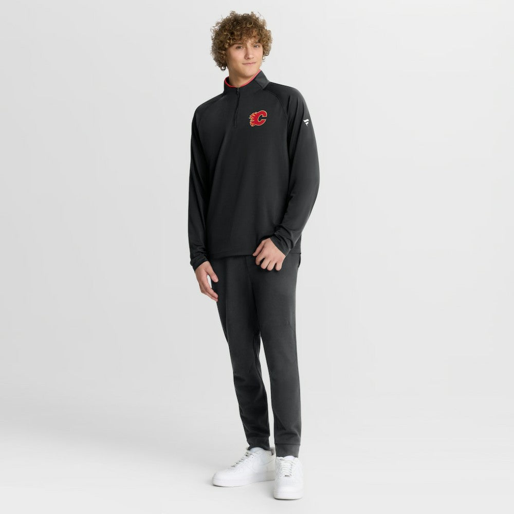 Calgary Flames Fanatics Authentic Pro Rink Training Quarter-Zip Pullover - Black | Fanatics sale