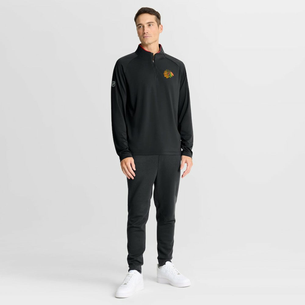 Chicago Blackhawks Fanatics Authentic Pro Rink Training Quarter-Zip Pullover - Black | Fanatics sale