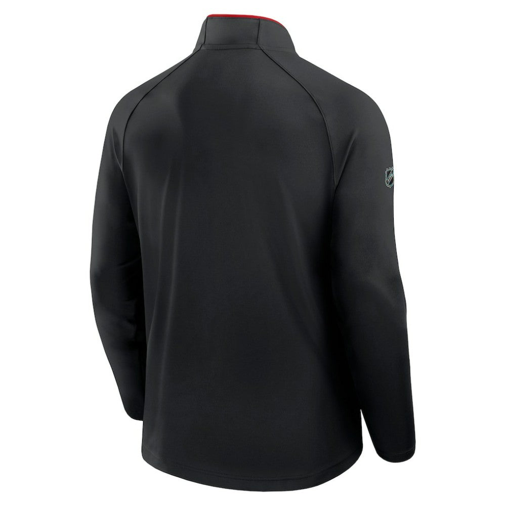 Chicago Blackhawks Fanatics Authentic Pro Rink Training Quarter-Zip Pullover - Black | Fanatics sale