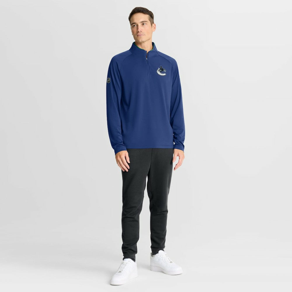 Vancouver Canucks Fanatics Authentic Pro Rink Training Quarter-Zip Pullover - Blue | Fanatics discount
