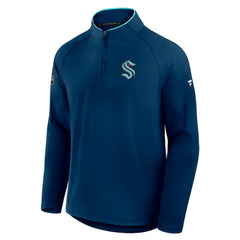 Seattle Kraken Fanatics Authentic Pro Rink Training Quarter-Zip Pullover - Deep Sea Blue | Fanatics discount
