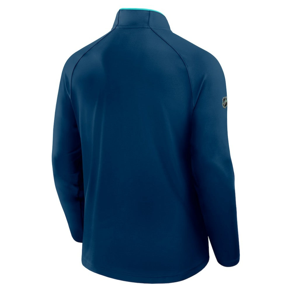 Seattle Kraken Fanatics Authentic Pro Rink Training Quarter-Zip Pullover - Deep Sea Blue | Fanatics discount