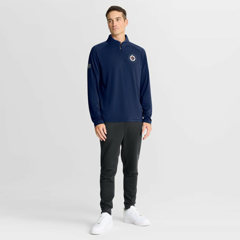 Winnipeg Jets Fanatics Authentic Pro Rink Training Quarter-Zip Pullover - Navy | Fanatics discount