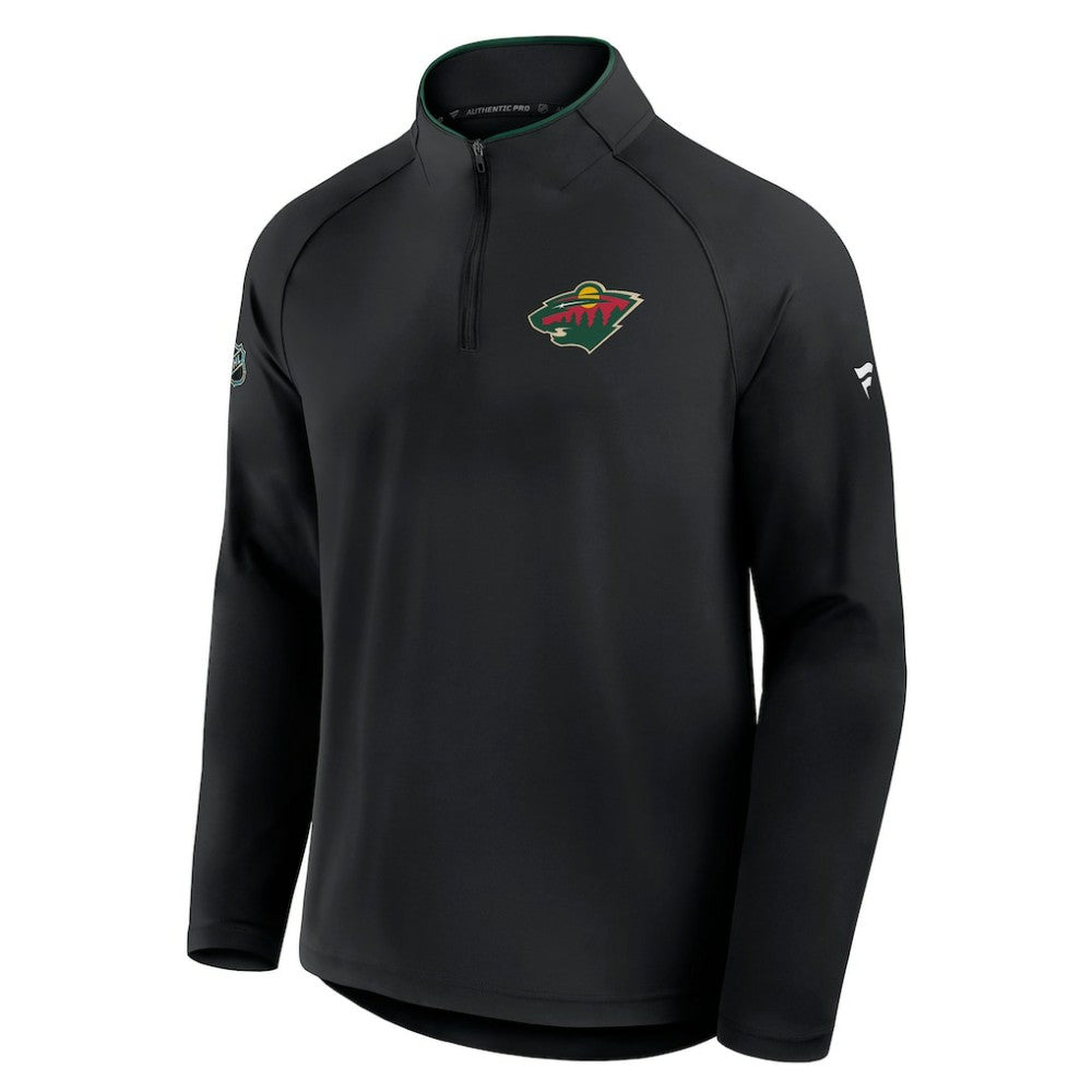 Minnesota Wild Fanatics Authentic Pro Rink Training Quarter-Zip Pullover - Black | Fanatics sale