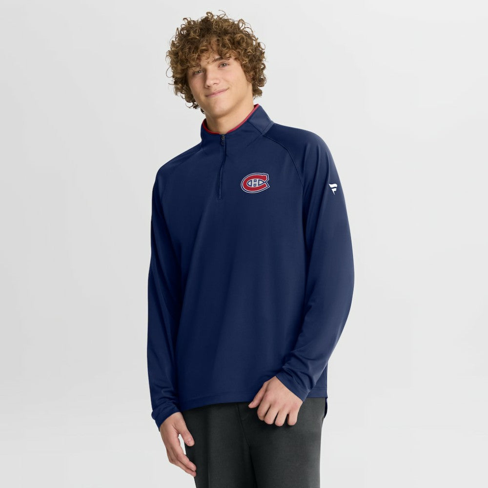 Montreal Canadiens Fanatics Authentic Pro Rink Training Quarter-Zip Pullover - Navy | Fanatics sale