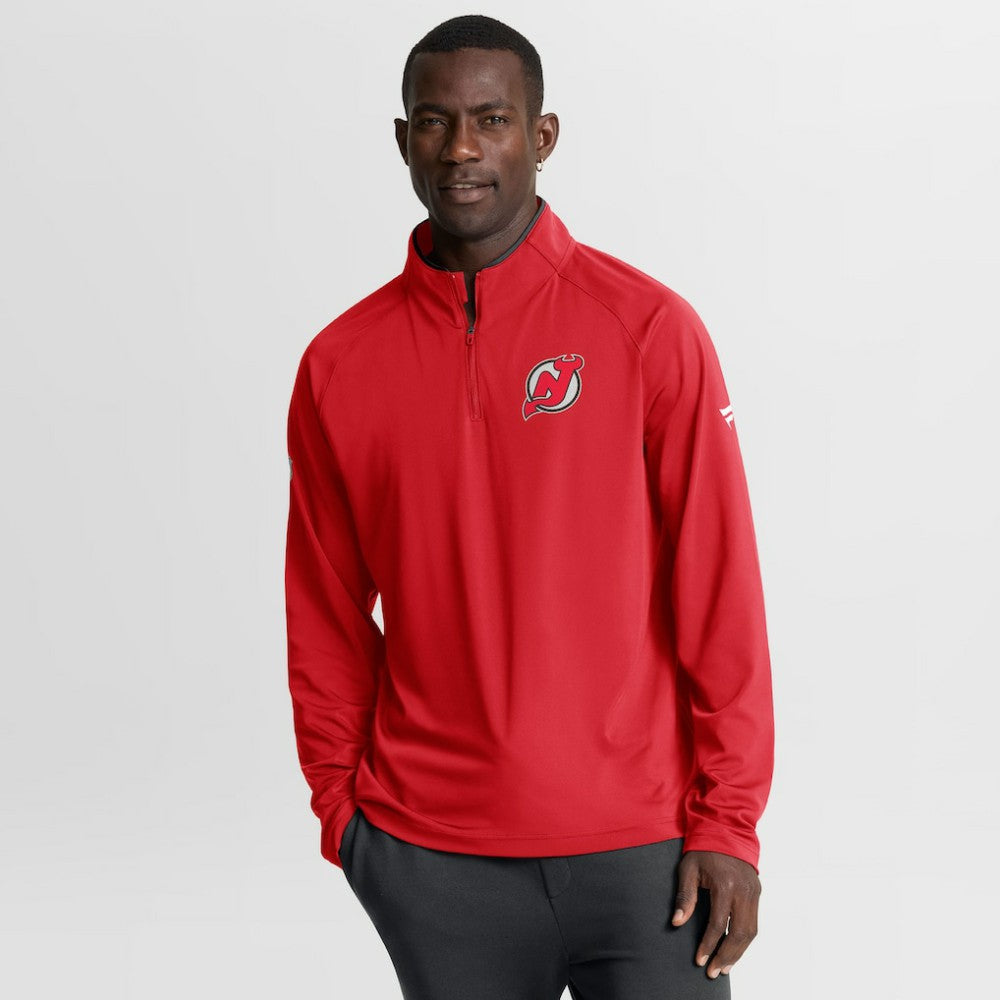 New Jersey Devils Fanatics Authentic Pro Rink Training Quarter-Zip Pullover - Red | Fanatics discount