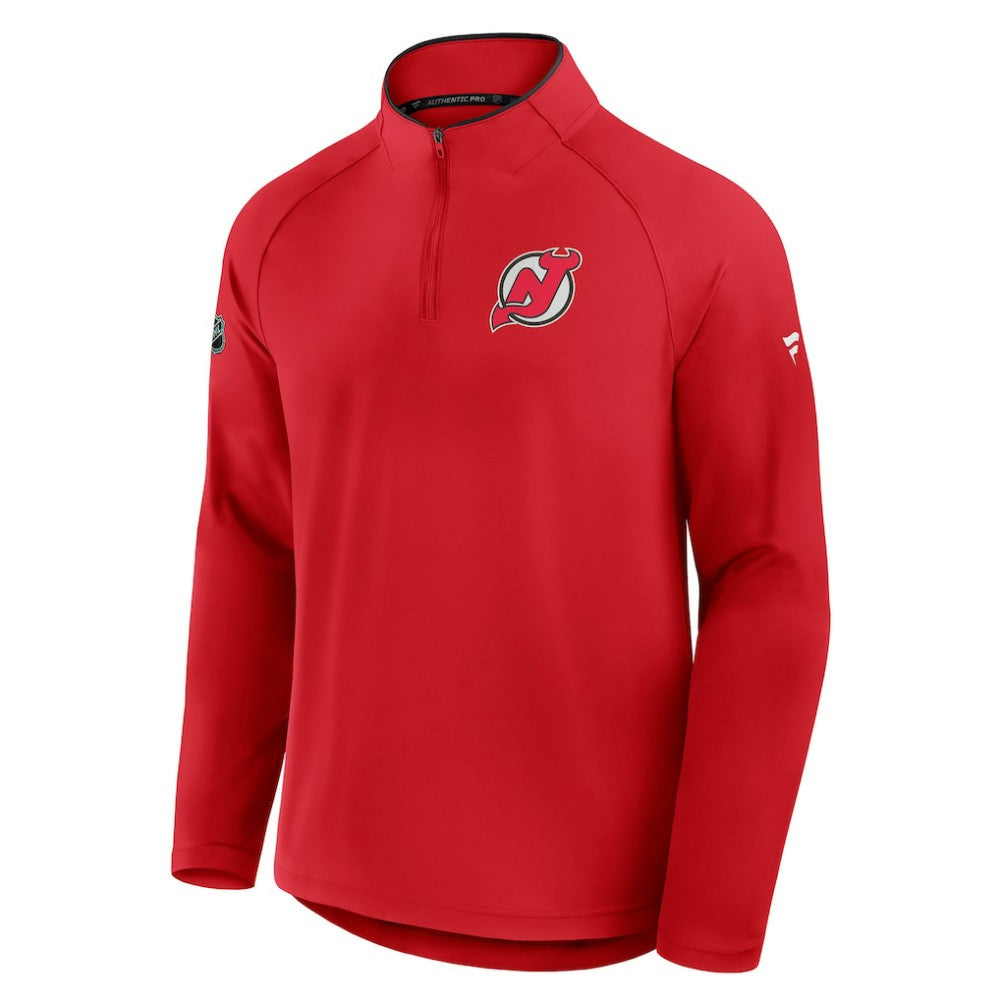 New Jersey Devils Fanatics Authentic Pro Rink Training Quarter-Zip Pullover - Red | Fanatics discount