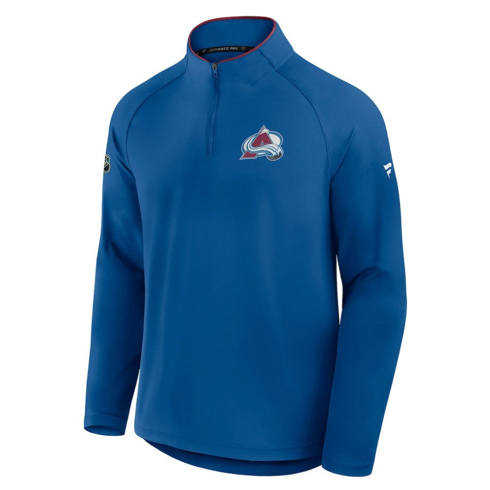 Colorado Avalanche Fanatics Authentic Pro Rink Training Quarter-Zip Pullover - Blue | Fanatics Lifestyle