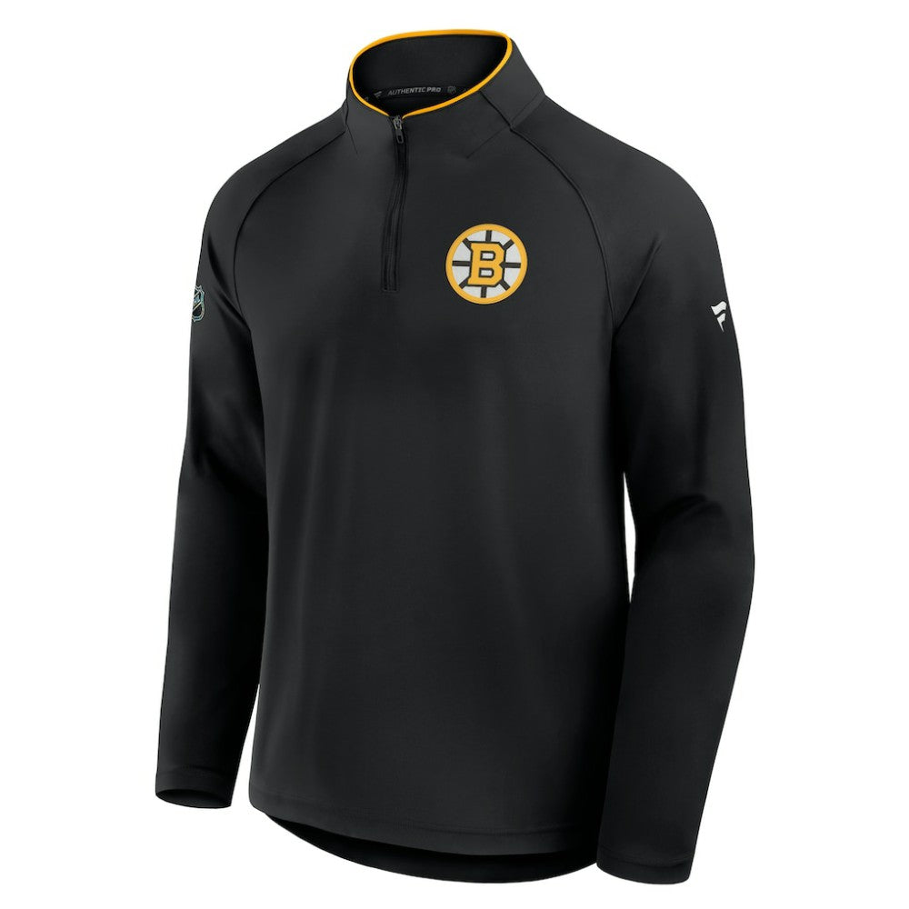 Boston Bruins Fanatics Authentic Pro Rink Training Quarter-Zip Pullover - Black | Fanatics Lifestyle