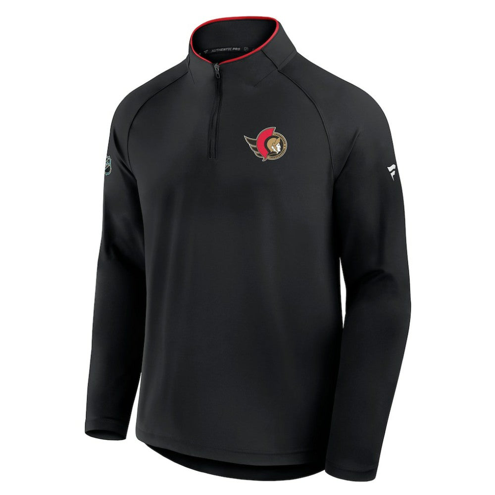 Ottawa Senators Fanatics Authentic Pro Rink Training Quarter-Zip Pullover - Black | Fanatics online